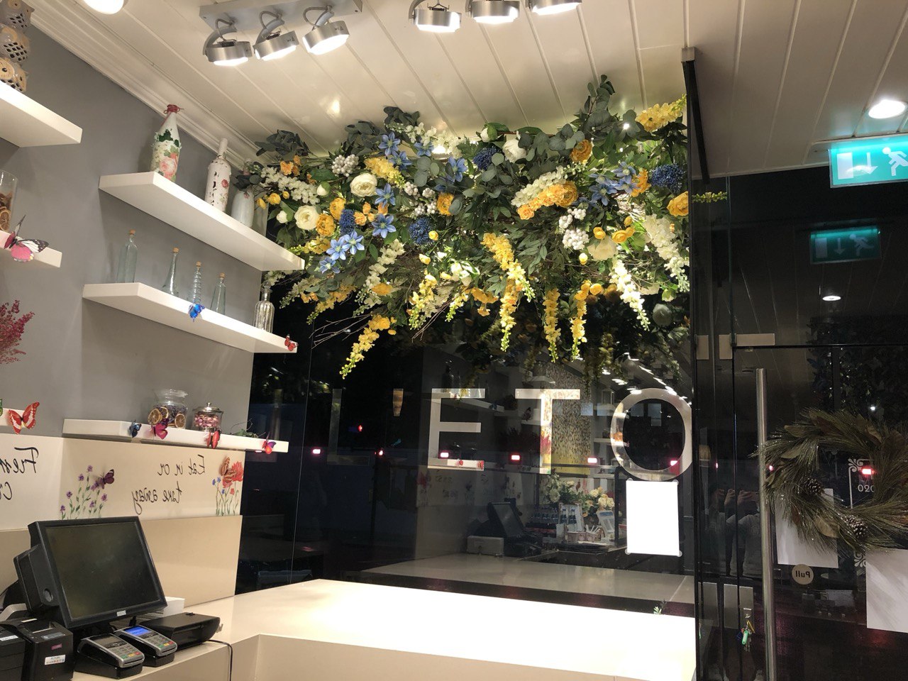 Bespoke floral wall installation London