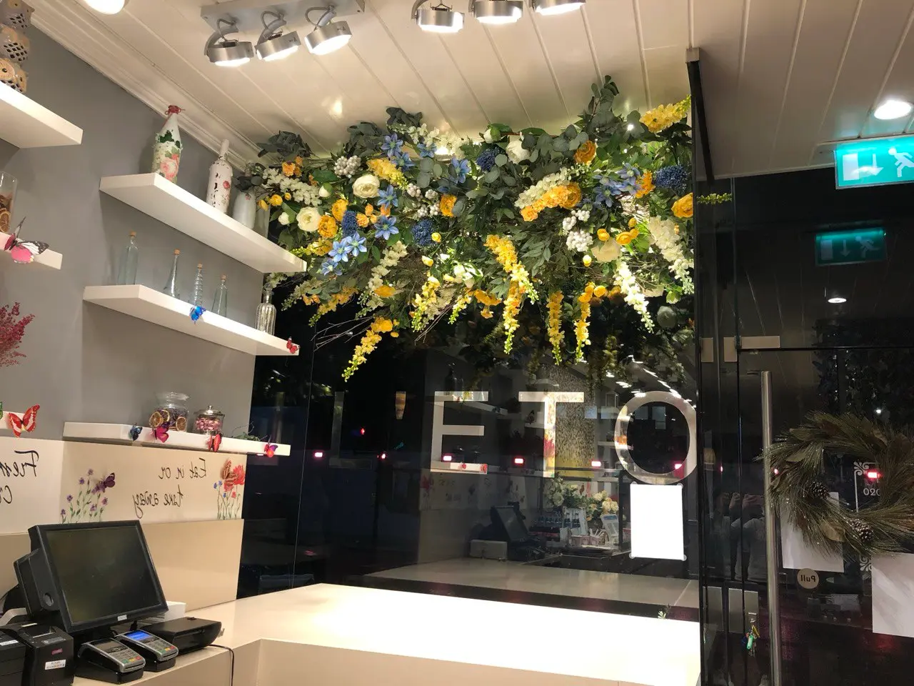 Bespoke floral wall installation London