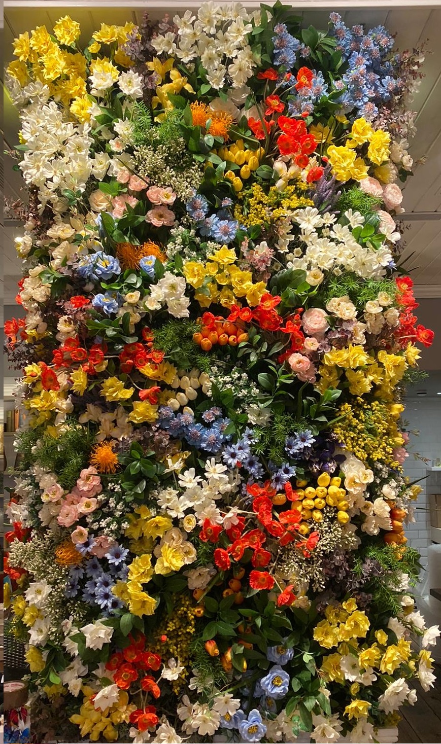 Artificial and fresh floral installation London