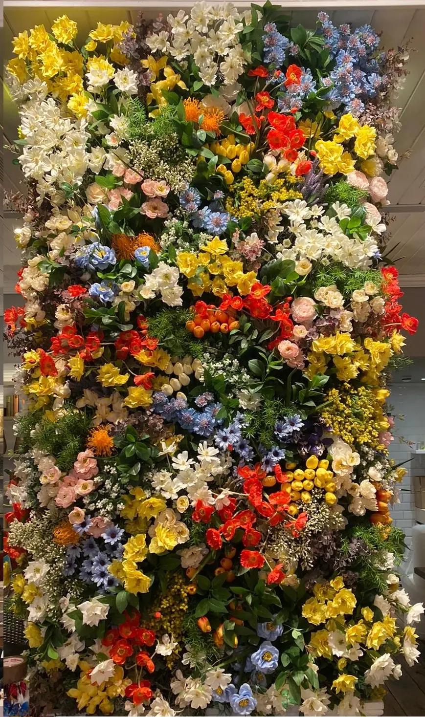 Artificial and fresh floral installation London